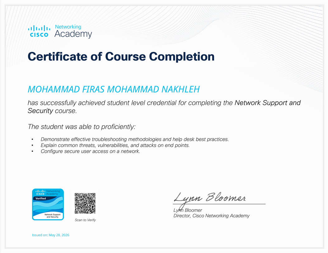 Network Support and Security